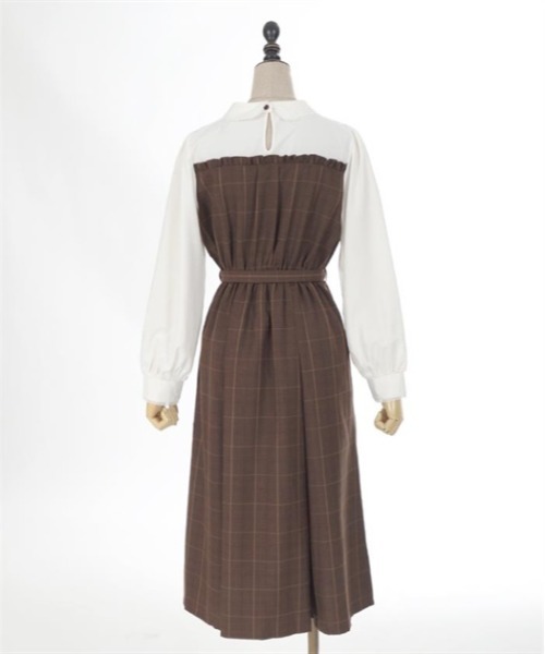 axes femme POETIQUE（アクシーズファムポエティック）の「ビスチェ切り替えワンピース（ワンピース・レディース・ブラウン/ブラック/グレー・MEDIUM）」の18枚目の写真