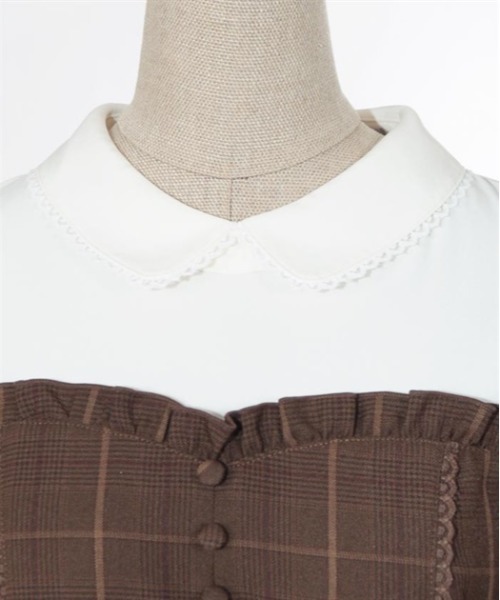 axes femme POETIQUE（アクシーズファムポエティック）の「ビスチェ切り替えワンピース（ワンピース・レディース・ブラウン/ブラック/グレー・MEDIUM）」の21枚目の写真