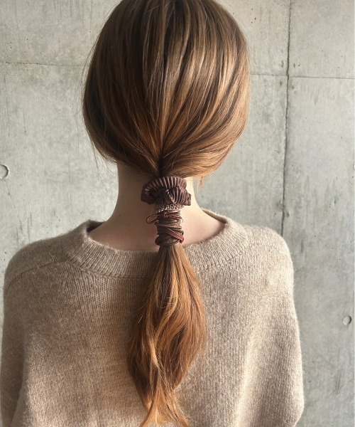 チョコブラウンゴム ヘアゴムセット
