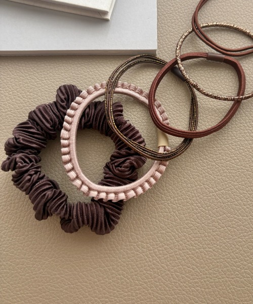 セール】チョコブラウンゴム ヘアゴムセット（ヘアゴム）｜ciite