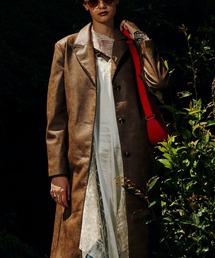 forget-me-nots（フォーゲットミーノッツ）の「エコレザー ロングチェスターコート FMN-24AW-C-001（チェスターコート）」