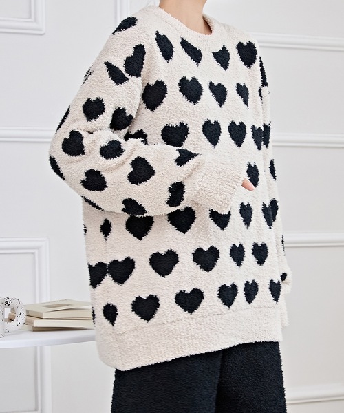 Lace Ladies（レースレディース）の「配色 バラエティ もこもこ あったか ルームウエア（ルームウェア/パジャマ・レディース・ブラック/アイボリー/グレー/ピンク・FREE）」の7枚目の写真