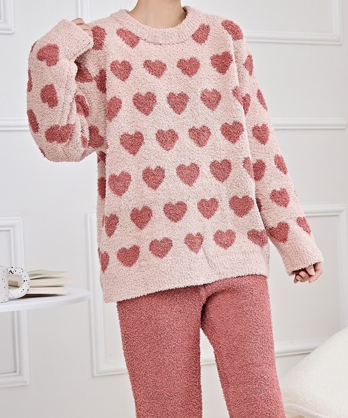 Lace Ladies（レースレディース）の「配色 バラエティ もこもこ あったか ルームウエア（ルームウェア/パジャマ・レディース・ブラック/アイボリー/グレー/ピンク・FREE）」の10枚目の写真