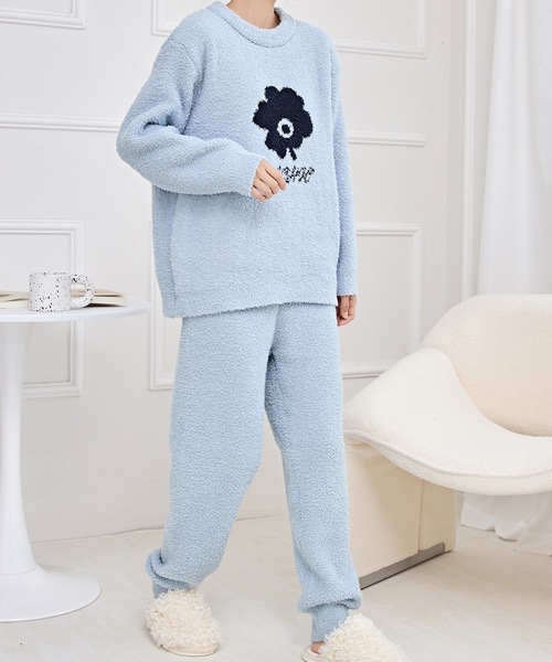 Lace Ladies（レースレディース）の「配色 バラエティ もこもこ あったか ルームウエア（ルームウェア/パジャマ・レディース・ブラック/アイボリー/グレー/ピンク・FREE）」の16枚目の写真