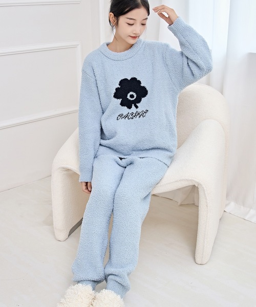 Lace Ladies（レースレディース）の「配色 バラエティ もこもこ あったか ルームウエア（ルームウェア/パジャマ・レディース・ブラック/アイボリー/グレー/ピンク・FREE）」の17枚目の写真