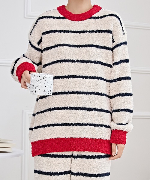 Lace Ladies（レースレディース）の「配色 バラエティ もこもこ あったか ルームウエア（ルームウェア/パジャマ・レディース・ブラック/アイボリー/グレー/ピンク・FREE）」の20枚目の写真