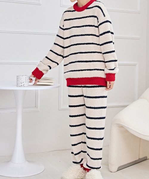 Lace Ladies（レースレディース）の「配色 バラエティ もこもこ あったか ルームウエア（ルームウェア/パジャマ・レディース・ブラック/アイボリー/グレー/ピンク・FREE）」の21枚目の写真