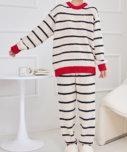 Lace Ladies（レースレディース）の「配色 バラエティ もこもこ あったか ルームウエア（ルームウェア/パジャマ・レディース・ブラック/アイボリー/グレー/ピンク・FREE）」の22枚目の写真