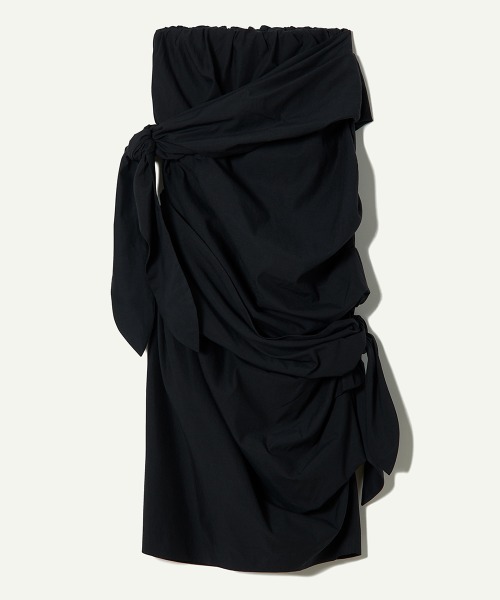 leinwande（ラインヴァンド）の「【leinwande】Ribbon Tie Cotton Skirt（スカート・レディース・ベージュ/ブラック・M/S）」の6枚目の写真