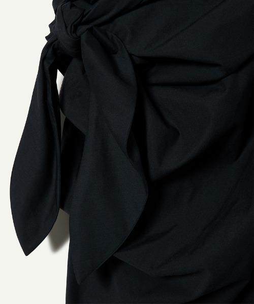 leinwande（ラインヴァンド）の「【leinwande】Ribbon Tie Cotton Skirt（スカート・レディース・ベージュ/ブラック・M/S）」の5枚目の写真