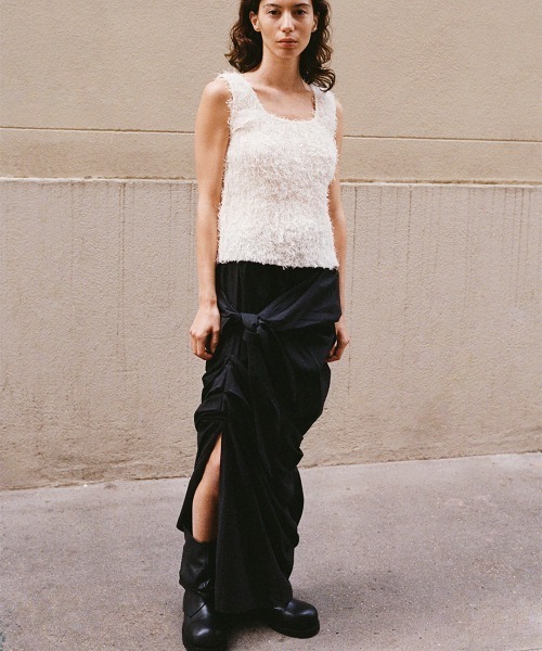 leinwande（ラインヴァンド）の「【leinwande】Ribbon Tie Cotton Skirt（スカート・レディース・ベージュ/ブラック・M/S）」の14枚目の写真