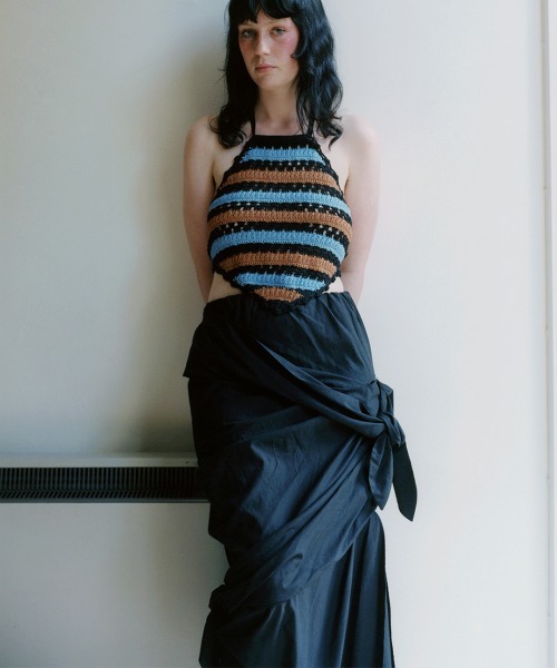 leinwande（ラインヴァンド）の「【leinwande】Ribbon Tie Cotton Skirt（スカート・レディース・ベージュ/ブラック・M/S）」の13枚目の写真