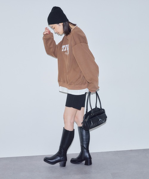 BARRETTA（バレッタ）の「フェイクレイヤードプルオーバー（スウェット・レディース・ベージュ/ホワイト・FREE）」の6枚目の写真