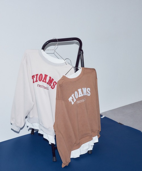 BARRETTA（バレッタ）の「フェイクレイヤードプルオーバー（スウェット・レディース・ベージュ/ホワイト・FREE）」の15枚目の写真