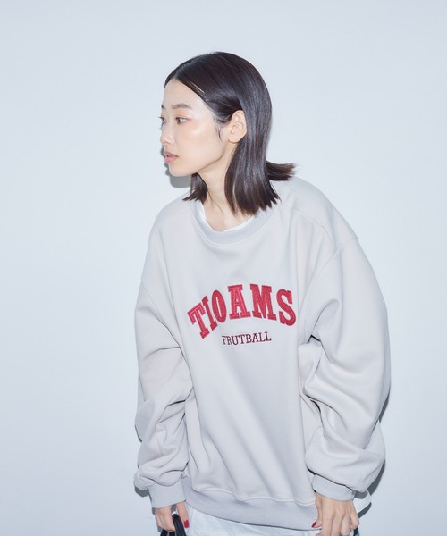 BARRETTA（バレッタ）の「フェイクレイヤードプルオーバー（スウェット・レディース・ベージュ/ホワイト・FREE）」の10枚目の写真