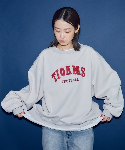 BARRETTA（バレッタ）の「フェイクレイヤードプルオーバー（スウェット・レディース・ベージュ/ホワイト・FREE）」の9枚目の写真