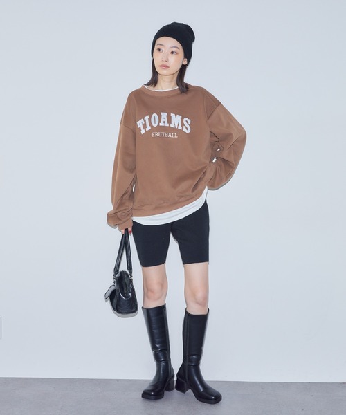 BARRETTA（バレッタ）の「フェイクレイヤードプルオーバー（スウェット・レディース・ベージュ/ホワイト・FREE）」の5枚目の写真