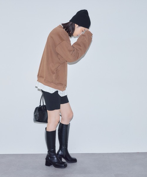 BARRETTA（バレッタ）の「フェイクレイヤードプルオーバー（スウェット・レディース・ベージュ/ホワイト・FREE）」の8枚目の写真