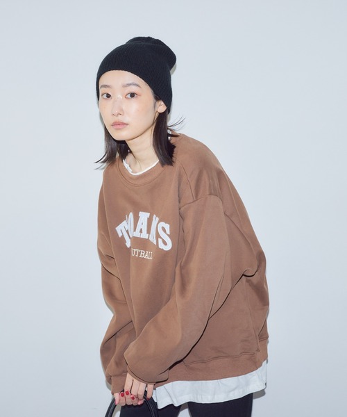 BARRETTA（バレッタ）の「フェイクレイヤードプルオーバー（スウェット・レディース・ベージュ/ホワイト・FREE）」の4枚目の写真