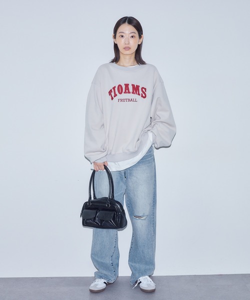 BARRETTA（バレッタ）の「フェイクレイヤードプルオーバー（スウェット・レディース・ベージュ/ホワイト・FREE）」の12枚目の写真