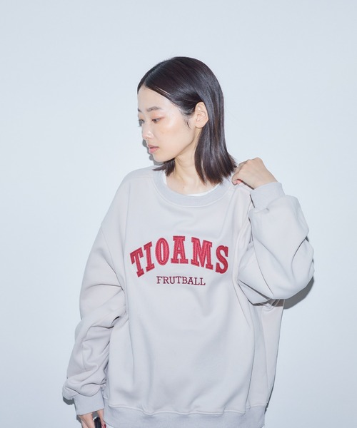 BARRETTA（バレッタ）の「フェイクレイヤードプルオーバー（スウェット・レディース・ベージュ/ホワイト・FREE）」の14枚目の写真