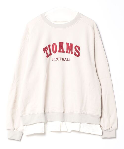 BARRETTA（バレッタ）の「フェイクレイヤードプルオーバー（スウェット・レディース・ベージュ/ホワイト・FREE）」の16枚目の写真