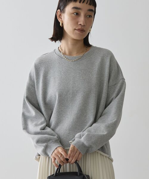 AMERICAN HOLIC（アメリカンホリック）の「ラメ裏毛ショートスウェット（スウェット・レディース・グレー系その他/ホワイト系その他/グレー系その他2・M/L）」の15枚目の写真