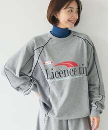 【ユニセックス】裏毛切り替えプリントスウェット
