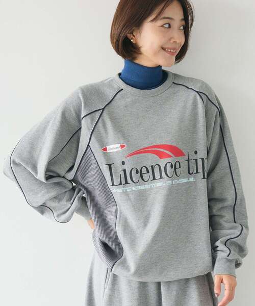 CRAFT STANDARD BOUTIQUE（クラフトスタンダードブティック）の「【ユニセックス】裏毛切り替えプリントスウェット（スウェット・レディース・ブラック/ネイビー/グリーン系その他3/杢グレー・M/L/XL）」の5枚目の写真