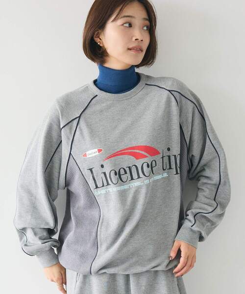 CRAFT STANDARD BOUTIQUE（クラフトスタンダードブティック）の「【ユニセックス】裏毛切り替えプリントスウェット（スウェット・レディース・ブラック/ネイビー/グリーン系その他3/杢グレー・M/L/XL）」の6枚目の写真