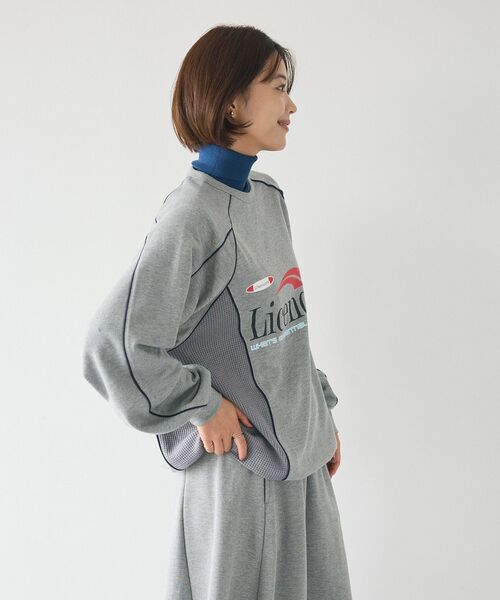 CRAFT STANDARD BOUTIQUE（クラフトスタンダードブティック）の「【ユニセックス】裏毛切り替えプリントスウェット（スウェット・レディース・ブラック/ネイビー/グリーン系その他3/杢グレー・M/L/XL）」の7枚目の写真