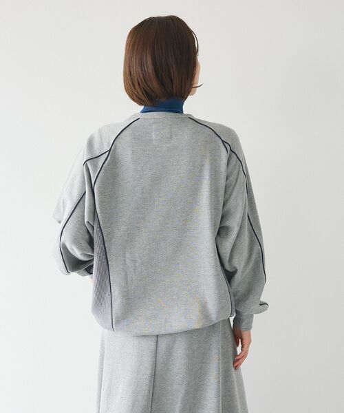 CRAFT STANDARD BOUTIQUE（クラフトスタンダードブティック）の「【ユニセックス】裏毛切り替えプリントスウェット（スウェット・レディース・ブラック/ネイビー/グリーン系その他3/杢グレー・M/L/XL）」の8枚目の写真