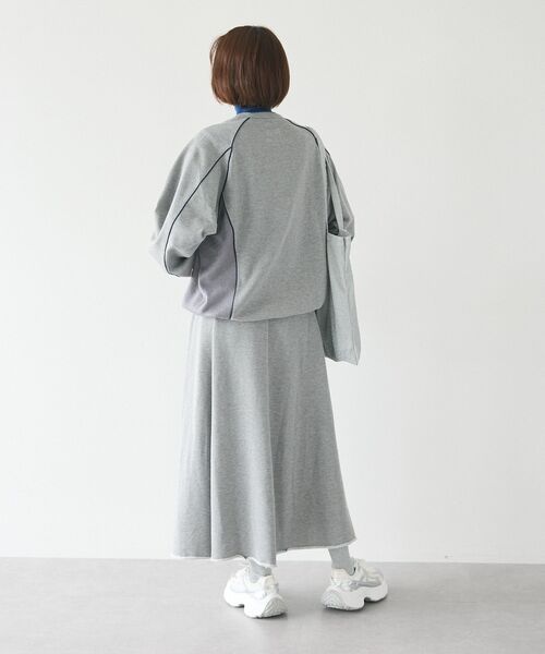 CRAFT STANDARD BOUTIQUE（クラフトスタンダードブティック）の「【ユニセックス】裏毛切り替えプリントスウェット（スウェット・レディース・ブラック/ネイビー/グリーン系その他3/杢グレー・M/L/XL）」の13枚目の写真