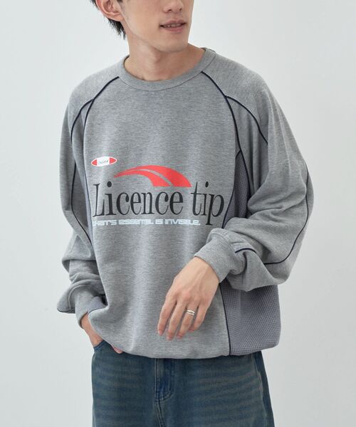 CRAFT STANDARD BOUTIQUE（クラフトスタンダードブティック）の「【ユニセックス】裏毛切り替えプリントスウェット（スウェット・レディース・ブラック/ネイビー/グリーン系その他3/杢グレー・M/L/XL）」の14枚目の写真