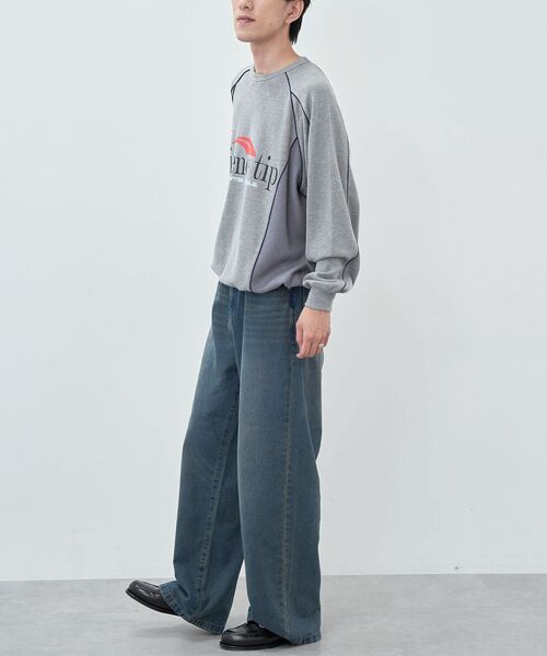 CRAFT STANDARD BOUTIQUE（クラフトスタンダードブティック）の「【ユニセックス】裏毛切り替えプリントスウェット（スウェット・レディース・ブラック/ネイビー/グリーン系その他3/杢グレー・M/L/XL）」の16枚目の写真