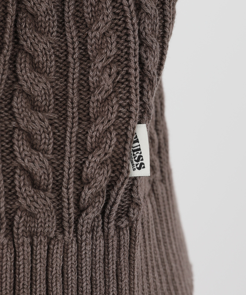 Guess(ゲス)の「【GUESS/ゲス】 GO CABLEKNIT OVERSIZE ZIP HOODIE(パーカー・レディース・ブラウン・X-SMALL)」の13枚目の写真