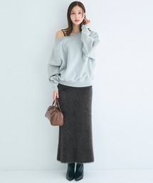 シャギーニットIラインスカート
