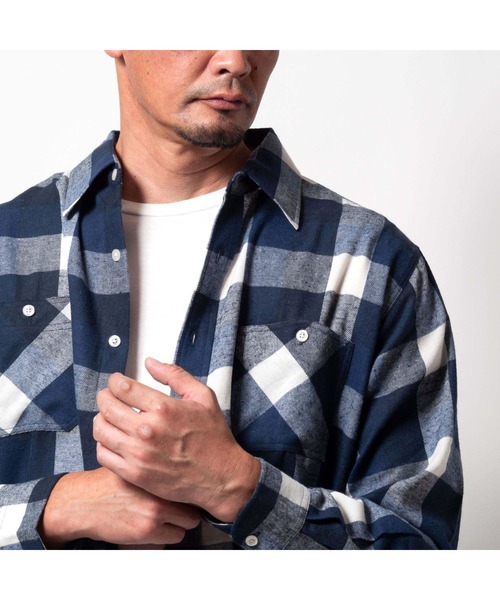 BAYBLO(ベイブロ)の「(SA) ビエラ 長袖 チェックシャツ(シャツ/ブラウス・メンズ・グレー系その他2/グレー系その他3/ブルー系その他/グリーン系その他/グレー系その他/ブラウン系その他3/レッド系その他/ネイビー系1/ブラウン系その他/ブラック系その他2/ブラウン系その他4/ブルー系その他2/ネイビー系/ブラック系その他/ブラウン系その他2/ネイビー系2・M/L/LL)」の12枚目の写真