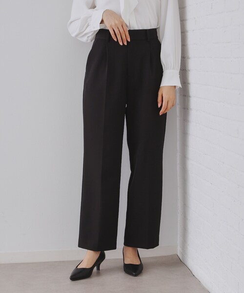 OPAQUE.CLIP（オペークドットクリップ）の「《通勤・セレモニー/セットアップ対応》ワイドパンツ/ダブルクロス【洗濯機洗い可】（その他パンツ・レディース・ブラック/ライトベージュ/ネイビー・34/36/38/40/42）」の11枚目の写真