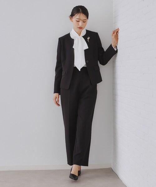 OPAQUE.CLIP（オペークドットクリップ）の「《通勤・セレモニー/セットアップ対応》ワイドパンツ/ダブルクロス【洗濯機洗い可】（その他パンツ・レディース・ブラック/ライトベージュ/ネイビー・34/36/38/40/42）」の12枚目の写真