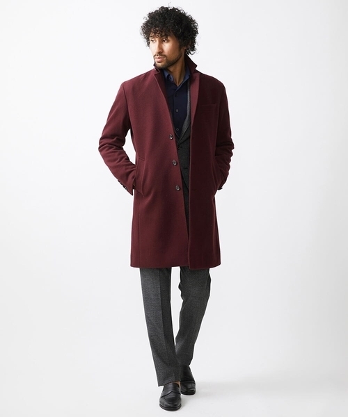 MICHEL KLEIN HOMME (ミッシェルクランオム)の「コンバーチブルウールチェスターコート(チェスターコート・メンズ・ライトブルー/パープル・MEDIUM/LARGE/X-LARGE)」の8枚目の写真