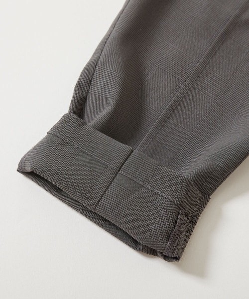 devirock（デビロック）の「フォーマル チェック柄 ノーカラージャケット セットアップ(ロングパンツ)（スーツセット・キッズ・ブラウン系/ブラック系/グレー系2/グレー系・110cm/100cm/120cm/130cm/140cm/150cm/160cm）」の5枚目の写真