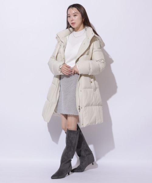 Mystradaミドルダウンコート　白 Mystrada（マイストラーダ）の「ミドルダウンコート（ダウンジャケット