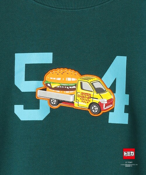 green label relaxing（グリーンレーベルリラクシング）の「【別注】＜TOMICA＞裏毛 プルオーバー / キッズ  100cm-130cm（スウェット・キッズ・ダークグリーン/ブラック/ライトグレー・100cm/110cm/120cm）」の7枚目の写真