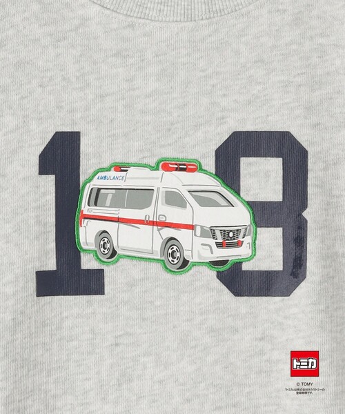 green label relaxing（グリーンレーベルリラクシング）の「【別注】＜TOMICA＞裏毛 プルオーバー / キッズ  100cm-130cm（スウェット・キッズ・ダークグリーン/ブラック/ライトグレー・100cm/110cm/120cm）」の17枚目の写真