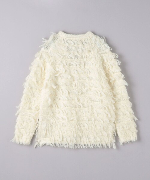 セール】ループ フリンジ オーバー ニットカーディガン（カーディガン