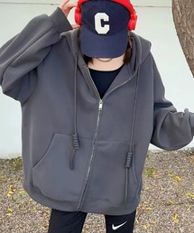 Chiina（チーナ）の「Chiina/無地 シンプル　オーバーサイズ フルジップパーカー（パーカー）」