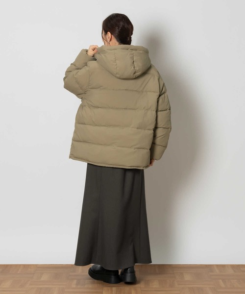 Right-on（ライトオン）の「【HONEYSUCKLE ROSE】中綿ジャケット（ダウンジャケット/コート・レディース・ブラック/ベージュ/レンガ・M/L/XL）」の16枚目の写真