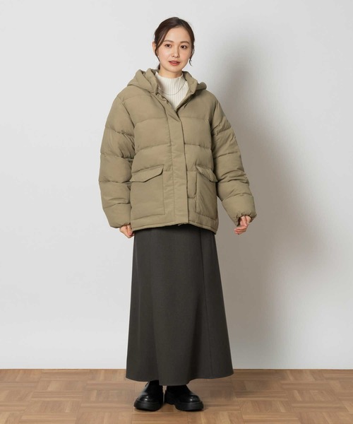 Right-on（ライトオン）の「【HONEYSUCKLE ROSE】中綿ジャケット（ダウンジャケット/コート・レディース・ブラック/ベージュ/レンガ・M/L/XL）」の18枚目の写真