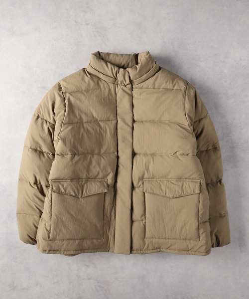 Right-on（ライトオン）の「【HONEYSUCKLE ROSE】中綿ジャケット（ダウンジャケット/コート・レディース・ブラック/ベージュ/レンガ・M/L/XL）」の8枚目の写真